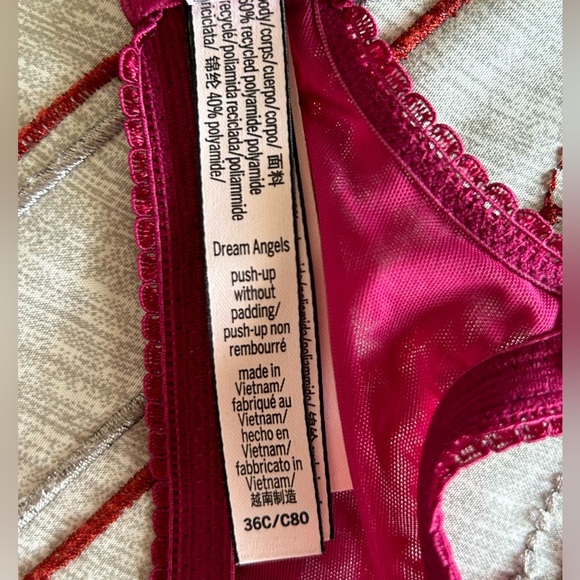 Victoria’s Secret Womans 36 C Dream Angles Push-Up Pink Lace Bra - Picture 11 of 11